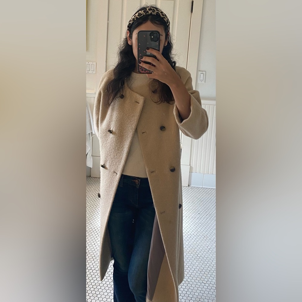 Marc by Marc Jacobs camel tan wool vintage coat ASO Jemima Kirke